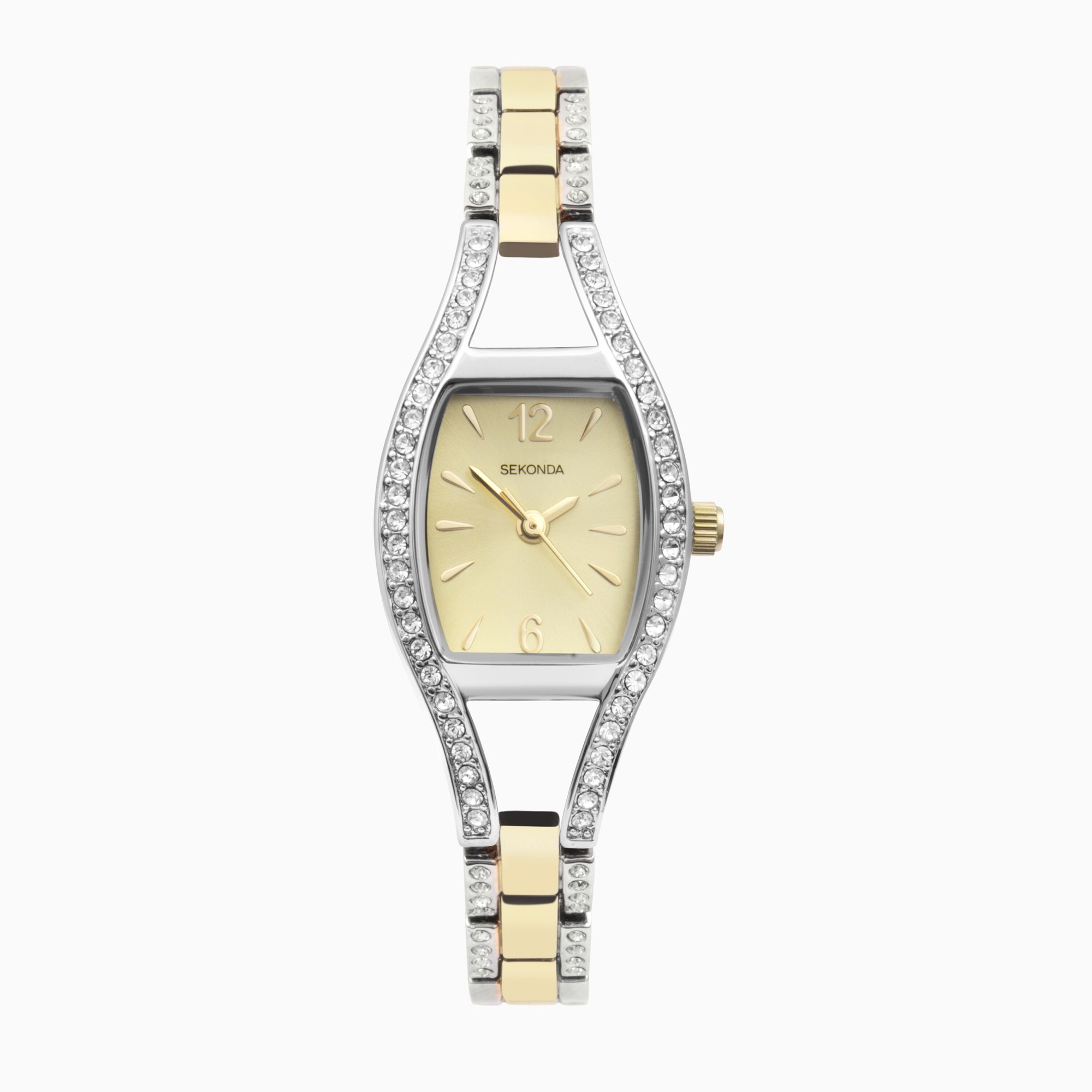 Photos - Wrist Watch Sekonda Cocktail Ladies Watch | Silver Case & Two Tone Bracelet wi 