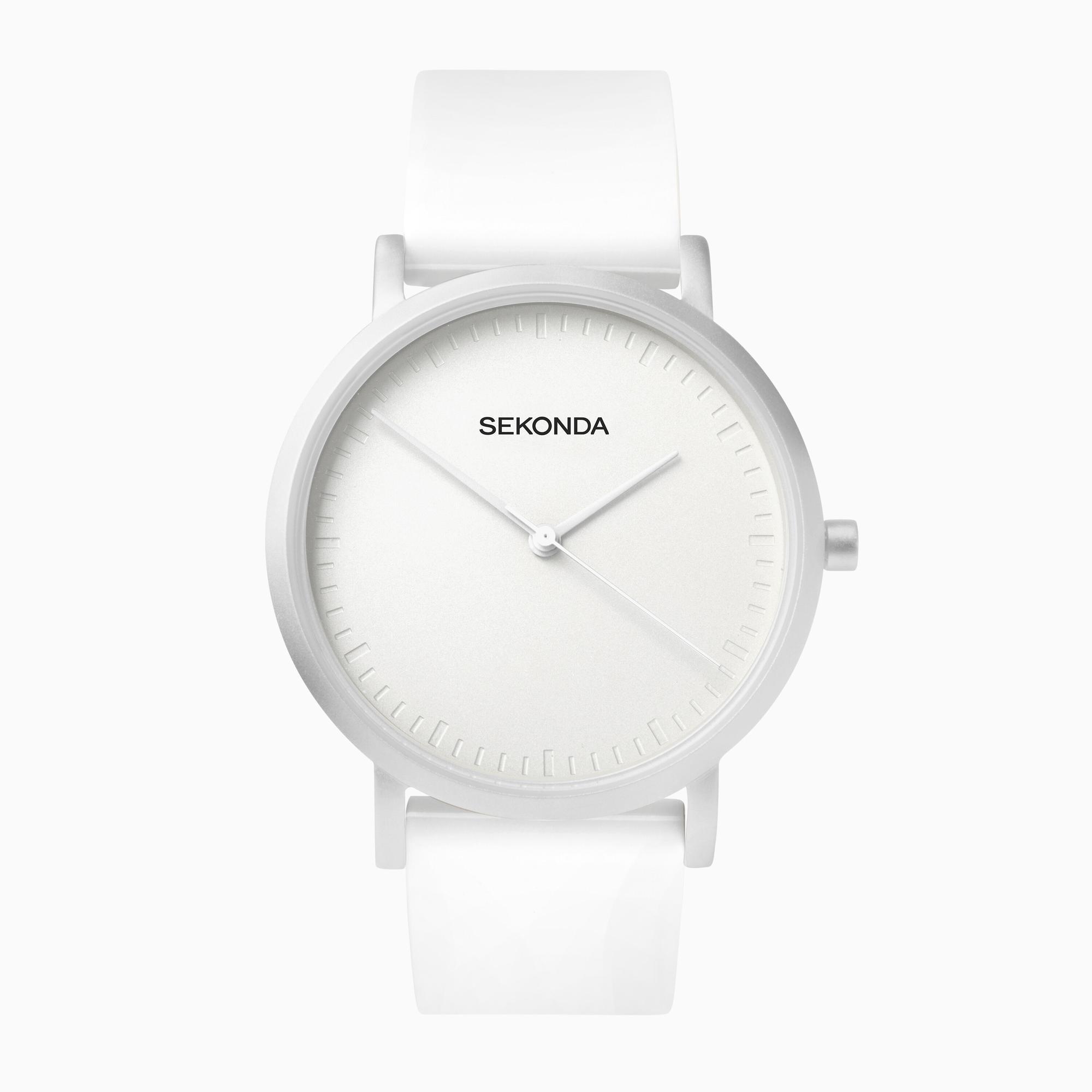 Sekonda Sekonda Palette Ladies Watch | Silver Case & White Silicone Strap with White Dial | 40390