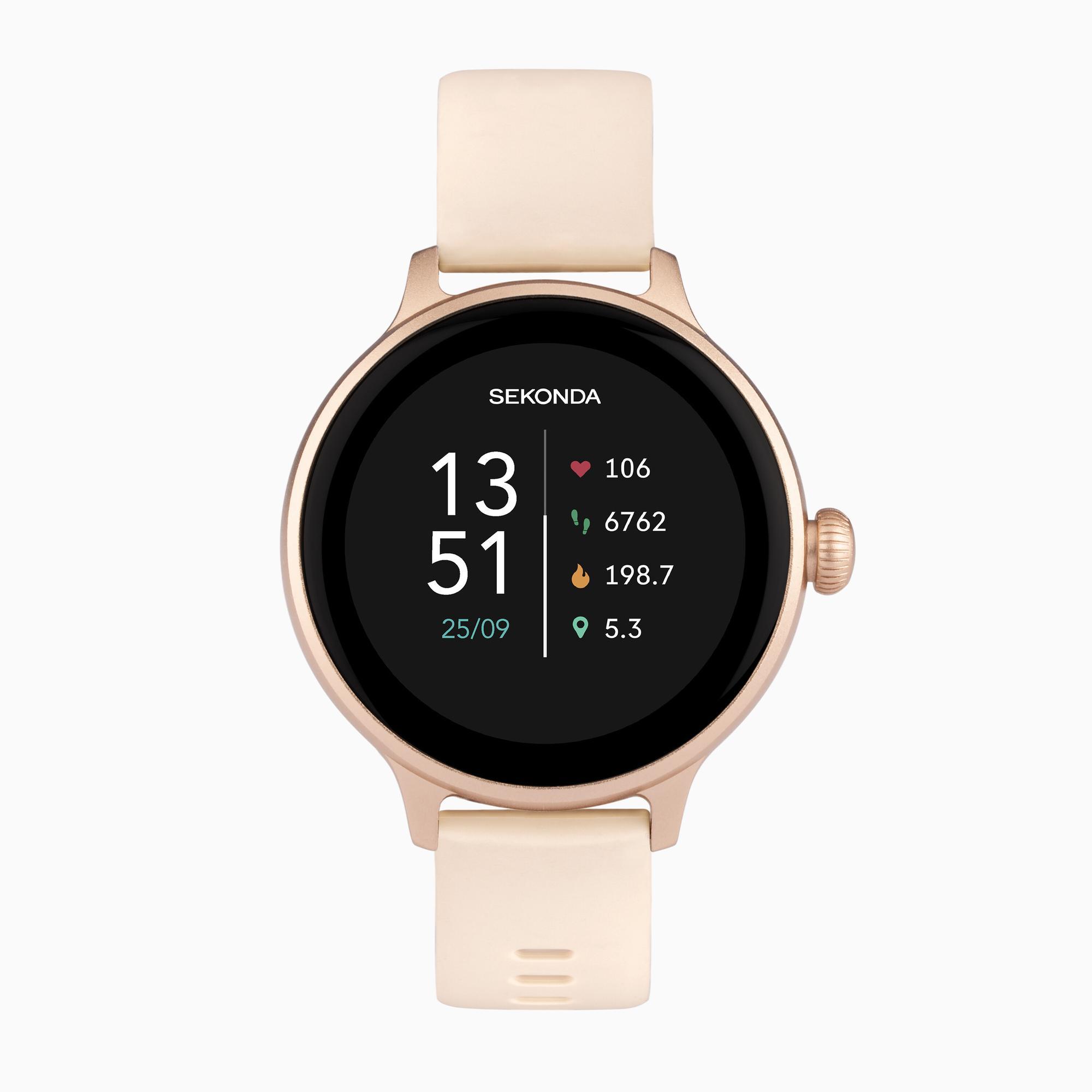 Sekonda Sekonda Connect Smart Watch | Rose Gold Alloy Case & Pink Silicone Strap | 40623