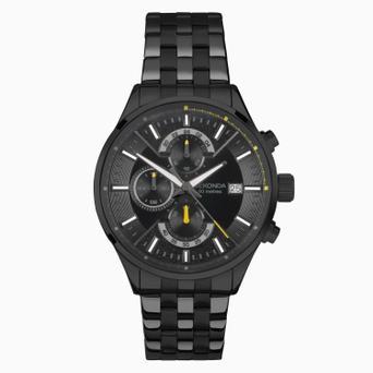 Sekonda Speed Dual Time Men's Watch | Black Alloy Case & Stainless Steel Bracelet with Black Dial | 30111