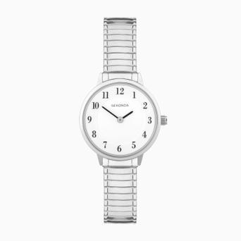Sekonda Easy Reader Ladies Watch | Silver Brass Case & Stainless Steel Expander Bracelet with White Dial | 30131