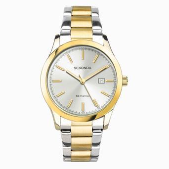 Sekonda Taylor Ladies Watch | Two Tone Case & Stainless Steel Bracelet with Silver Dial | 40473