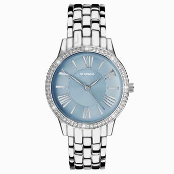 Sekonda Charlotte Ladies Watch | Silver Case & Alloy Bracelet with Blue Dial | 40478