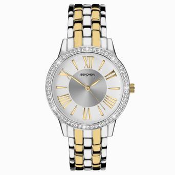 Sekonda Charlotte Ladies Watch | Two Tone Alloy Case & Bracelet with Silver Dial | 40561