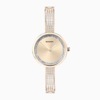Sekonda Aurora Ladies Watch | Rose Gold Alloy Case & Bracelet with Rose Dial | 40599