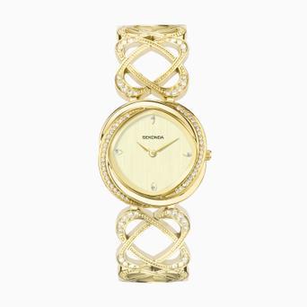 Sekonda Hidden Hearts Ladies Watch | Gold Alloy Case & Bracelet with Champagne Dial | 40601