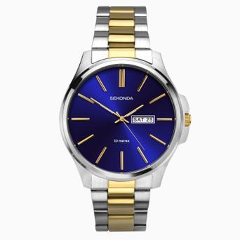 Sekonda Classic Men's Watch | Silver Case & Stainless Steel Bracelet with Blue Dial | 1440