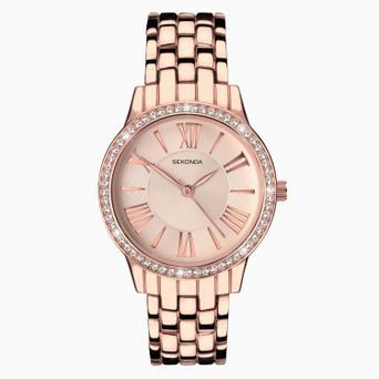 Sekonda Charlotte Ladies Watch | Rose Gold Case & Alloy Bracelet with Rose Gold Dial | 2400