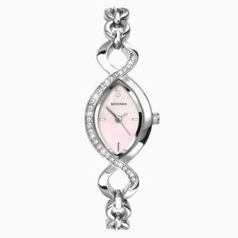 Sekonda Cocktail Ladies Watch | Silver Case & Alloy Bracelet with Pink Dial | 4684