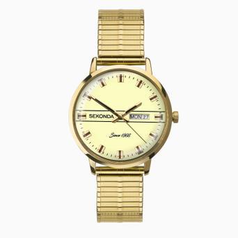 Sekonda Originals Men's Watch | Gold Case & Stainless Steel Bracelet with Cream Dial | 1952