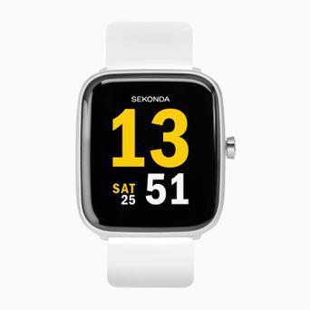 Sekonda Motion Smart Watch | Silver Case & White Silicone Strap | 30013