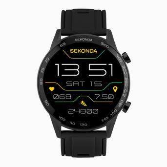 Sekonda Active Plus Smart Watch | Black Alloy Case & Black Silicone Strap | 30155