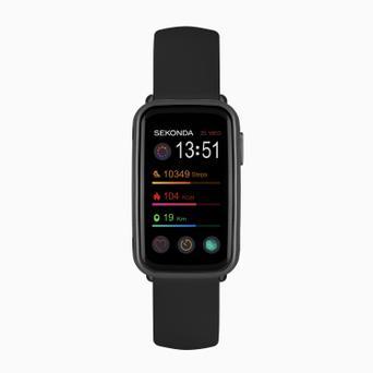 Sekonda Track Smart Watch | Black Case & Silicone Strap | 30171