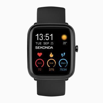 Sekonda Motion Plus Smart Watch | Black Alloy Case & Silicone Strap | 30225