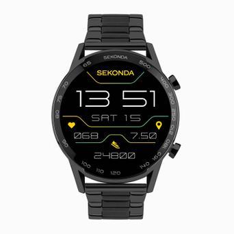 Sekonda Active Plus Smart Watch | Black Alloy Case & Stainless Steel Bracelet | 30226