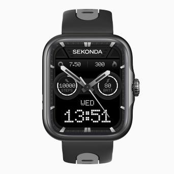 Sekonda Motion Pro GPS Smart Watch | Black Alloy Case & Black Silicone Strap | 30240