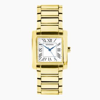 Sekonda Montreal Men's Watch | Gold Alloy Case & Bracelet with White Dial | 30244 
