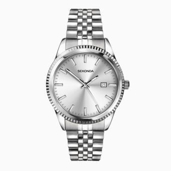 Sekonda King Men's Watch | Silver Alloy Case & Silver Stainless Steel Bracelet with Silver Dial | 30258