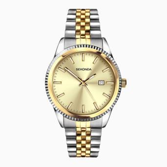 Sekonda King Men's Watch | Two Tone Case & Stainless Steel Bracelet with Champagne Dial | 30259