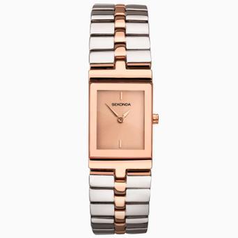 Sekonda Ladies Dress Watch | Rose Gold Case & Alloy Bracelet with Rose Dial | 40319