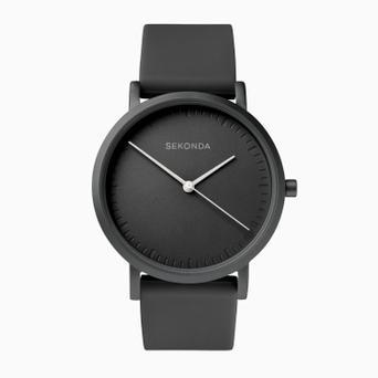 Sekonda Palette Ladies Watch | Black Case & Silicone Strap with Black Dial | 40389