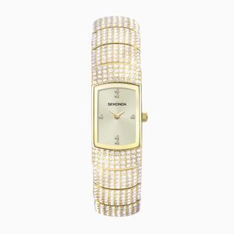 Sekonda Seksy Ladies Watch | Gold Case & Alloy Bracelet with Champagne Dial | 40468