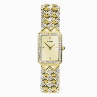 Sekonda Sparkle Ladies Watch | Gold Case & Alloy Bracelet with Champagne Dial | 40513