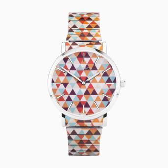 Sekonda Maxima Ladies Watch | Silver Alloy Case & Stainless Steel Expander Bracelet with Geometric Dial | 40577