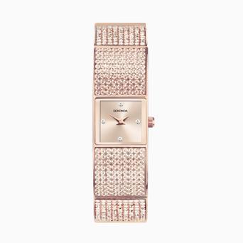 Sekonda Crystal Ladies Watch | Rose Gold Alloy Case & Bracelet with Rose Dial | 40620