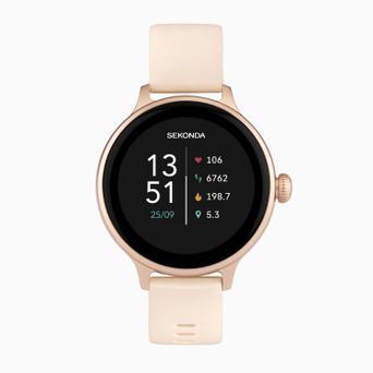 Sekonda Connect Smart Watch | Rose Gold Alloy Case & Pink Silicone Strap | 40623