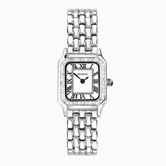 Sekonda Monica Ladies Watch | Silver Alloy Case & Bracelet with Stone Set Bezel & White Dial | 40655