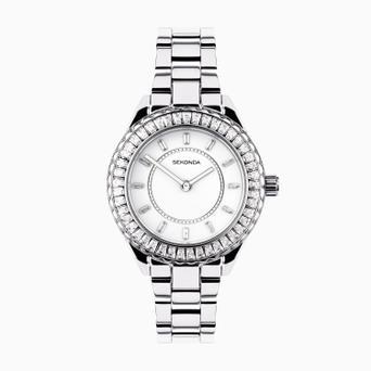 Sekonda Margot Ladies Watch | Silver Alloy Case & Stainless Steel Bracelet with White Dial | 40670