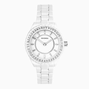 Sekonda Margot Ladies Watch | White Alloy Case & White Stainless Steel Bracelet with White Dial | 40687