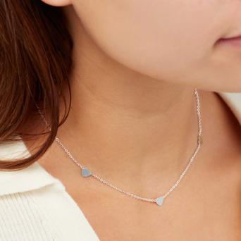 Sekonda Silver Heart Chain Necklace