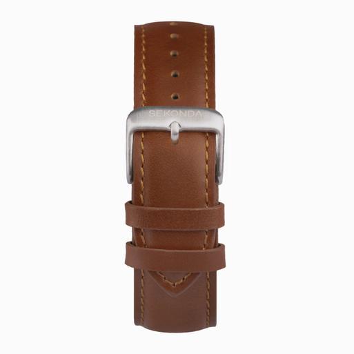 Sekonda Altitude Men's Watch | Bronze Case & Brown Leather Strap with Black Dial | 30033