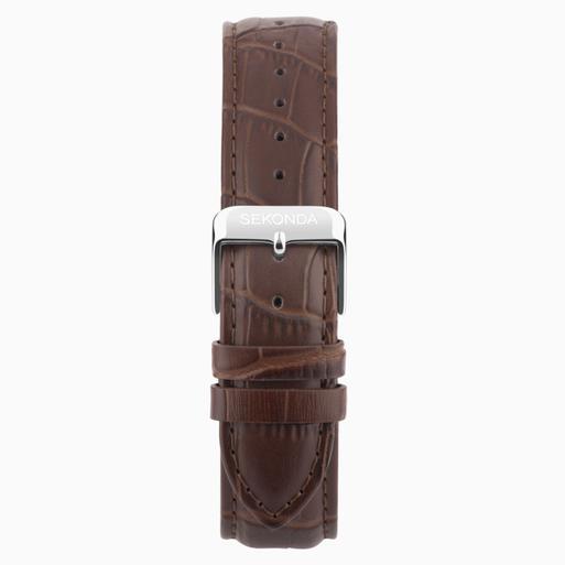 Sekonda Racer Chronograph Men's Watch | Two Tone Alloy Case & Brown Leather Strap with Champagne Dial | 30110