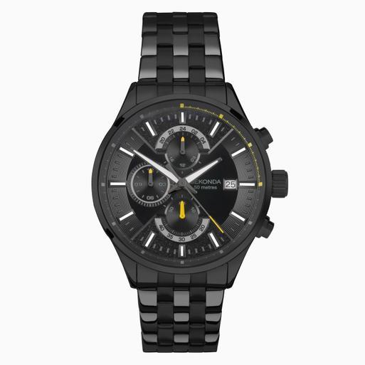 Sekonda Speed Men s Sports Dual Time Watch 30111 Round Black