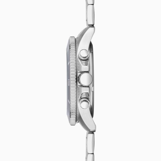 Sekonda Pacific Wave Chronograph Men's Watch | Silver Stainless Steel Case & Bracelet with Black Dial | 30116