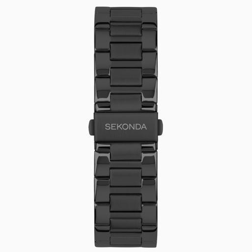Sekonda Pacific Wave Chronograph Men's Watch | Black Stainless Steel Case & Bracelet with Black Dial | 30117