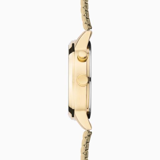 Sekonda Easy Reader Men's Watch | Gold Alloy Case & Stainless Steel Expander Bracelet with White Dial | 30128