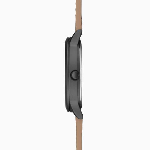 Sekonda Bergen Men's Watch | Black Alloy Case & Tan Leather Strap with Black Dial | 30133