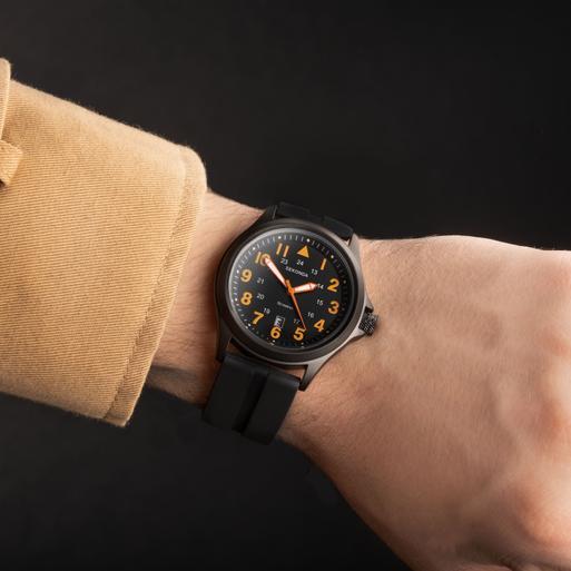 Sekonda Altitude Men's Watch | Black Alloy Case & Rubber Strap with a Black Dial | 30135