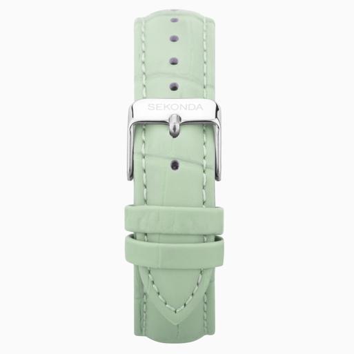 Sekonda Taylor Ladies Watch | Silver Alloy Case & Green Leather Strap with Green Dial | 40549