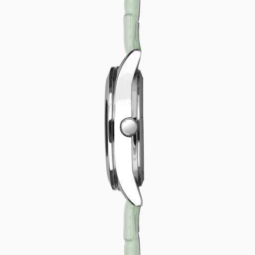 Sekonda Taylor Ladies Watch | Silver Alloy Case & Green Leather Strap with Green Dial | 40549