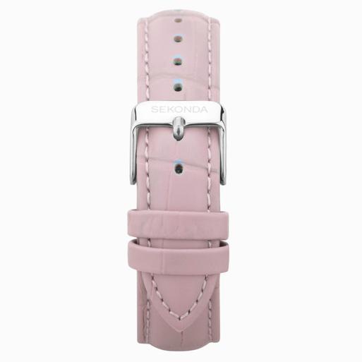 Sekonda Taylor Ladies Watch | Silver Alloy Case & Pink Leather Strap with Pink Dial | 40550