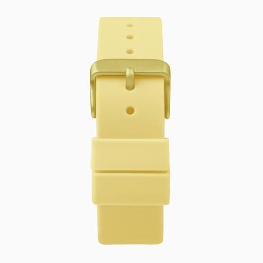Yellow silicone watch band 2025