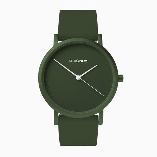 Sekonda Palette Ladies Watch | Green Case & Silicone Strap with Green Dial | 40553