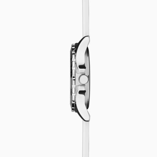 Sekonda Balearic Ladies Watch | Silver Alloy Case & White Rubber Strap with Silver-White Dial | 40567