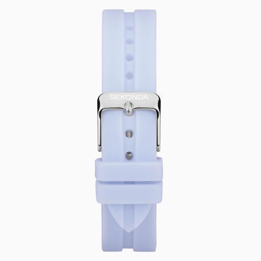 Sekonda Balearic Ladies Watch | Silver Alloy Case & Blue Rubber Strap with Blue Dial | 40570