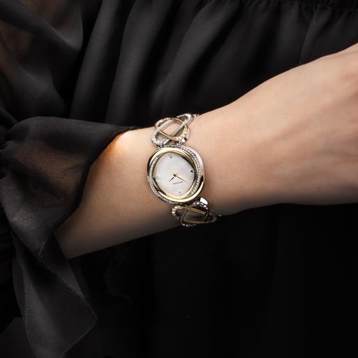 Sekonda Hidden Hearts Ladies Watch | Two Tone Alloy Case & Bracelet with Silver Dial | 40600